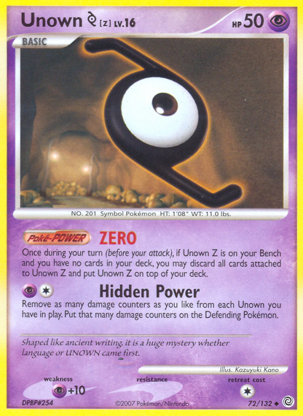 Unown A Diamond & Pearl, Pokémon