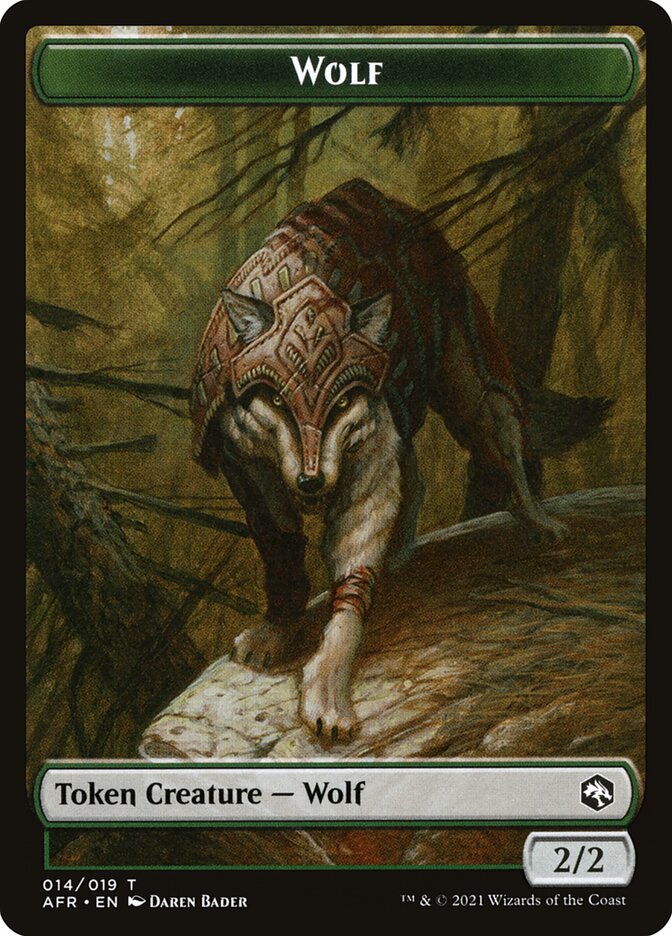 Wolf (014) // Treasure (015) Double-sided Token [Challenger Decks 2022
