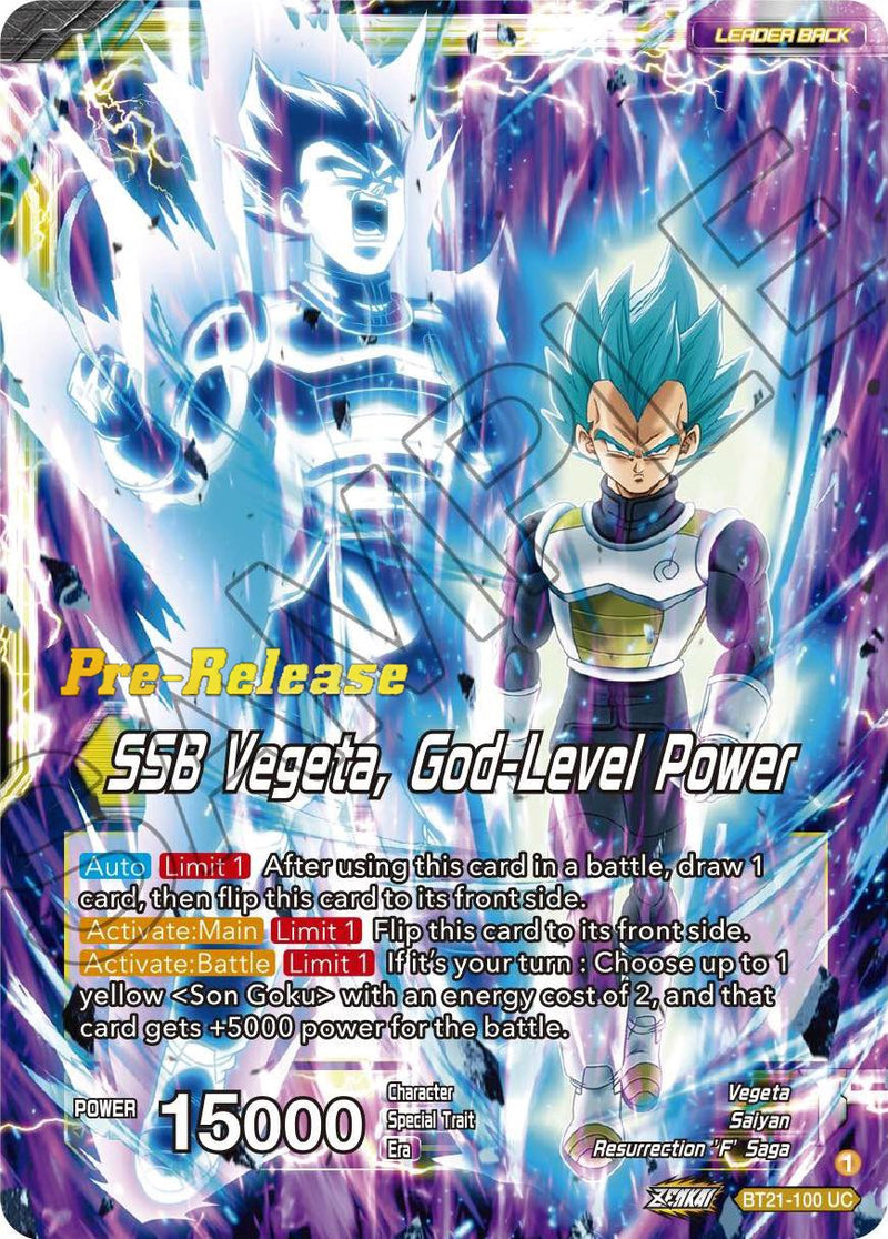 SSB Son Goku // SSB Vegeta, God-Level Power (BT21-100) [Wild Resurgenc